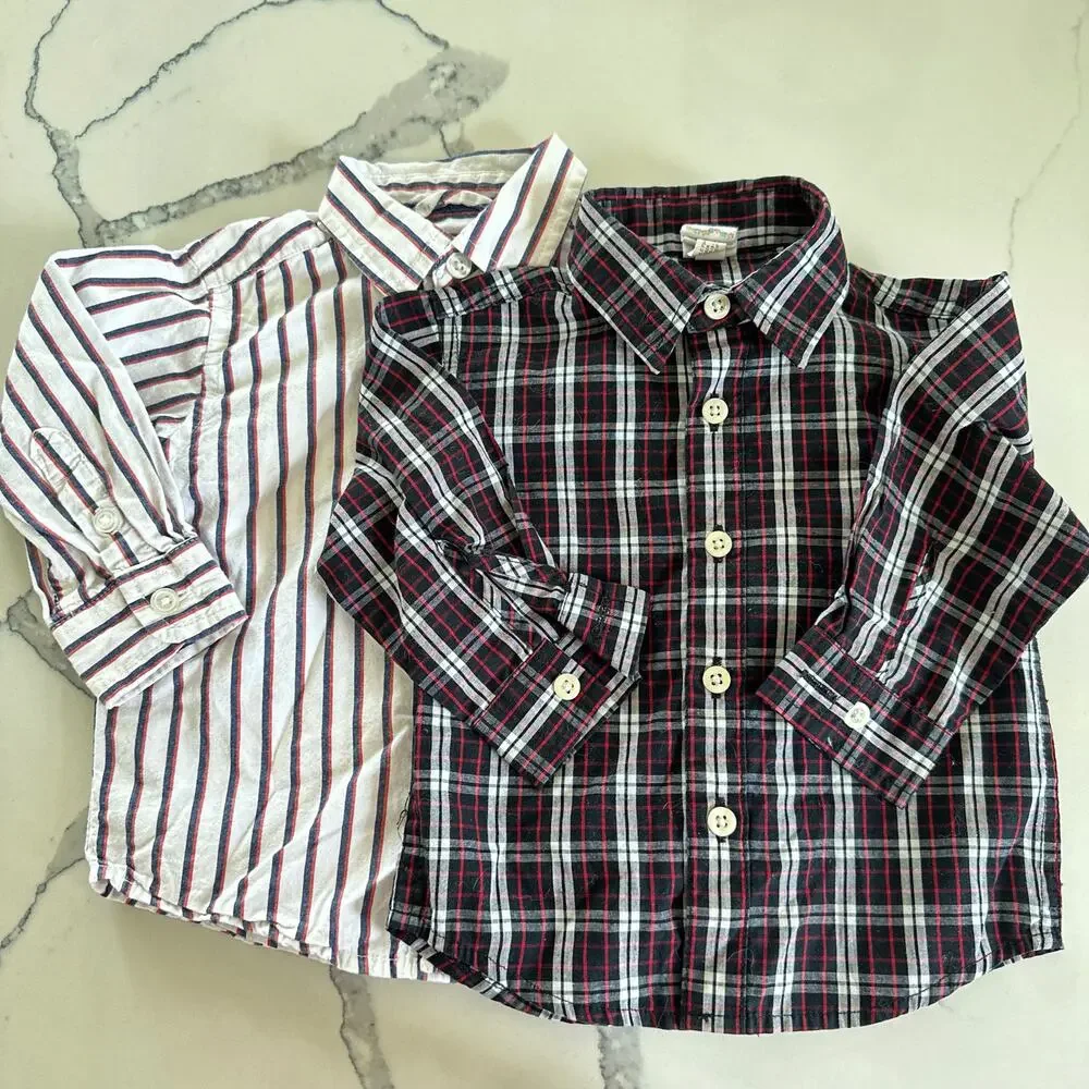 Blue Dress Shirt Bundle - Starting Out & Children's Place - 18 Months